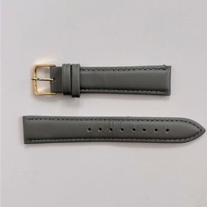 Gray leather watch band 18 mm wide SUPER FAST SHIPPING